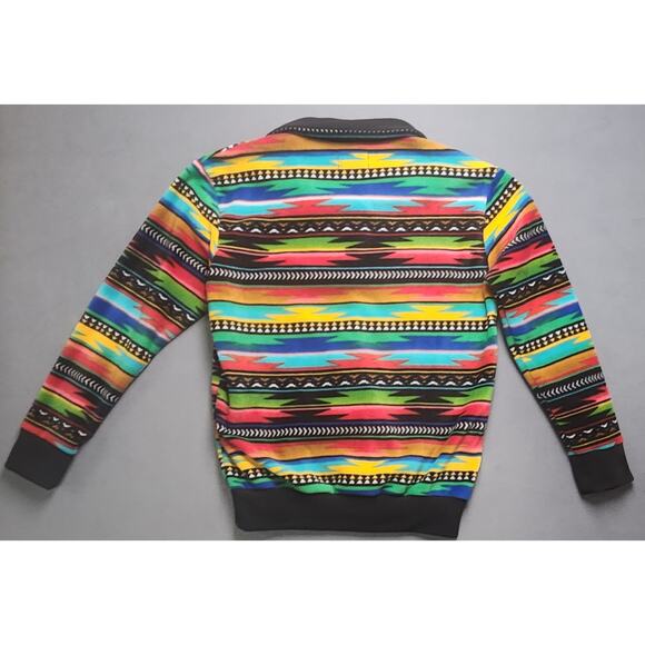 Western‎ Wits Womens Size Small Fleece Pullover Jacket Aztec Southwestern Print - Picture 6 of 6